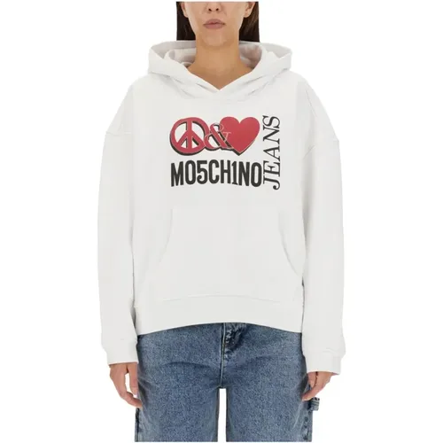 Stylischer Love Hoodie , Damen, Größe: M - Moschino - Modalova