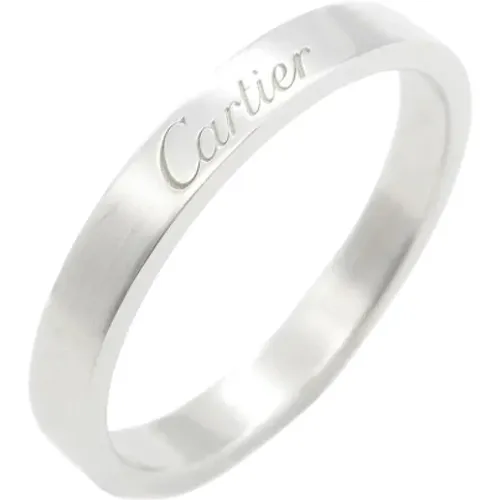 Pre-owned Platinum rings , female, Sizes: ONE SIZE - Cartier Vintage - Modalova