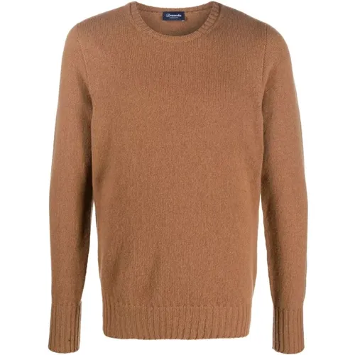 Classic Camel Pullover Sweater , male, Sizes: 3XL - Drumohr - Modalova