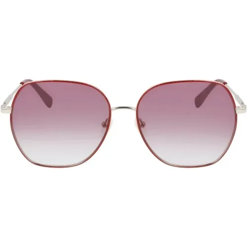 Rote Metall Damen Sonnenbrille - Longchamp - Modalova