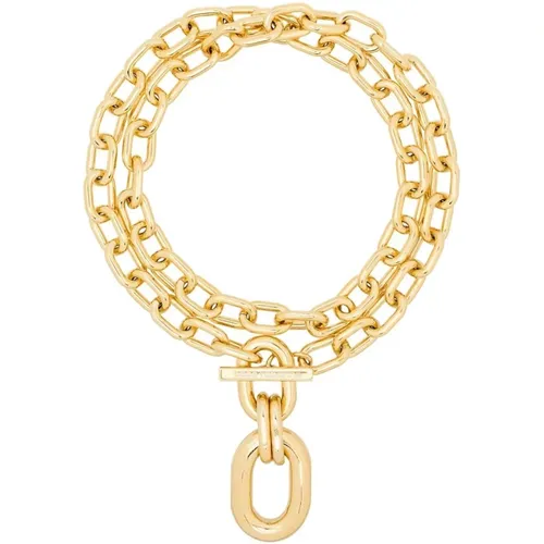 Necklaces, female, , Size: ONE SIZE Gold Link Pendant Jewelry - Paco Rabanne - Modalova