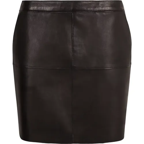Leather Skirts, female, , Size: M Mini Leather Skirt with Concealed Zipper - P.a.r.o.s.h. - Modalova