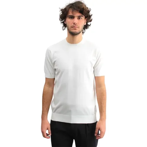 Weißes Rundhals-T-Shirt , Herren, Größe: M - Paolo Pecora - Modalova