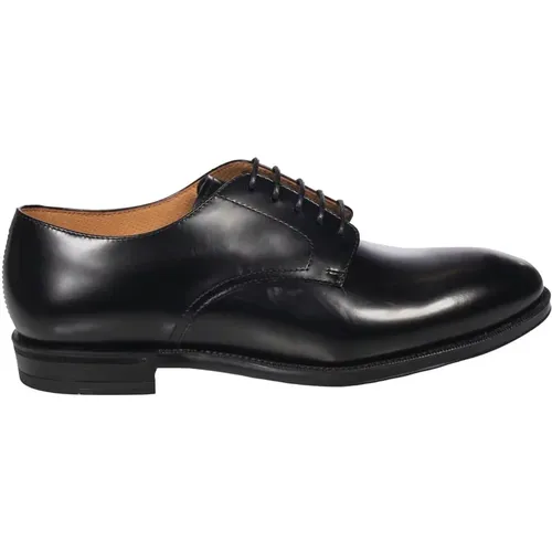 Business Shoes, male, , Size: 13 US Handmade Black Calf Leather Lace-up Shoes - Henderson - Modalova