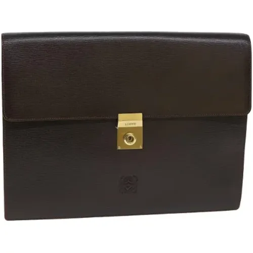 Pre-owned Clutches, female, , Size: ONE SIZE Pre-owned Leather briefcases - Loewe Pre-owned - Modalova