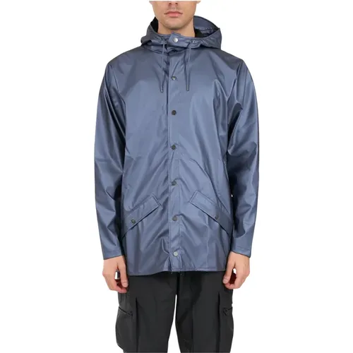 Unlined Waterproof Jacket with Hood , male, Sizes: L, S, M - Rains - Modalova