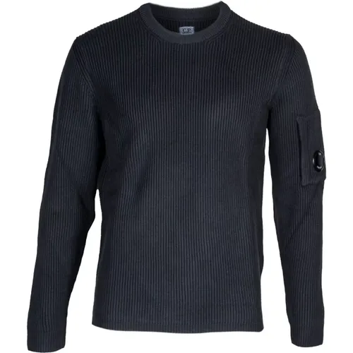 Herren Rippstrick Baumwollpullover , Herren, Größe: L - C.P. Company - Modalova