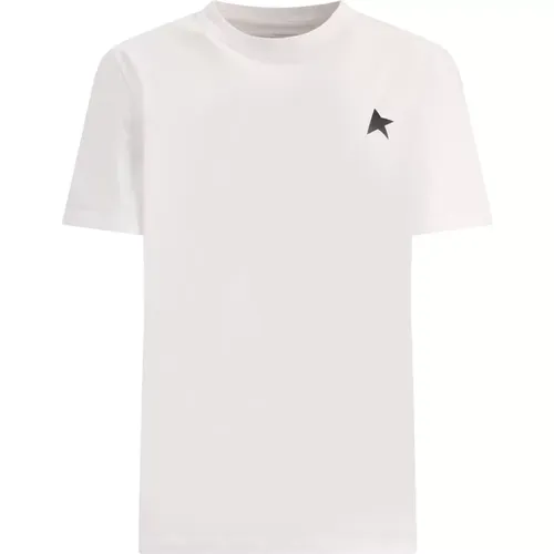 Kleines Stern T-Shirt , Damen, Größe: S - Golden Goose - Modalova