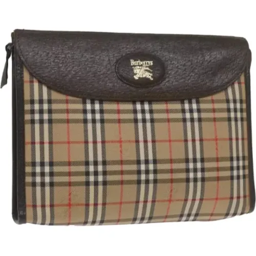 Pre-owned Clutches, female, , Size: ONE SIZE Pre-owned Canvas clutches - Burberry Vintage - Modalova