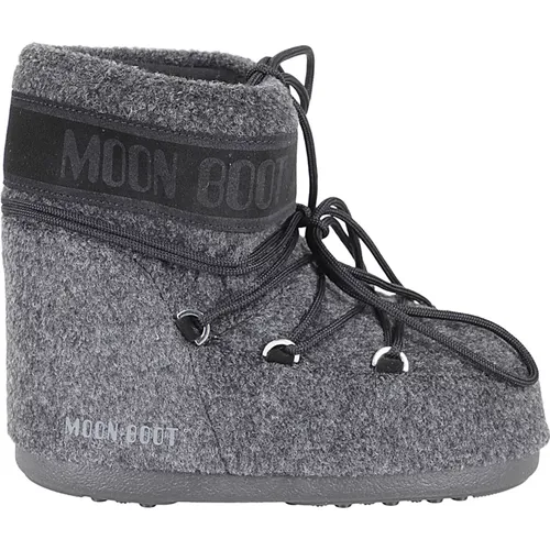 Niedrige Filz Icon Winterstiefel , Damen, Größe: 36 EU - moon boot - Modalova