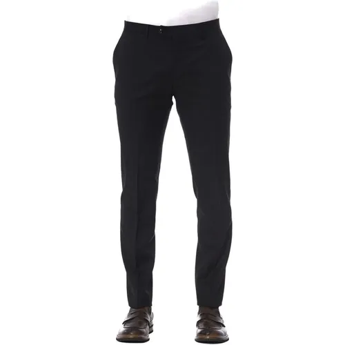 Schwarze Woll Elegante Herrenhose , Herren, Größe: 2XL - Trussardi - Modalova