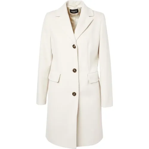 White Coat with Logo Button Closure , female, Sizes: S, L - Marella - Modalova