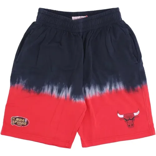 Beachwear, male, , Size: S Chicago Bulls Tie Dye Shorts - Mitchell & Ness - Modalova