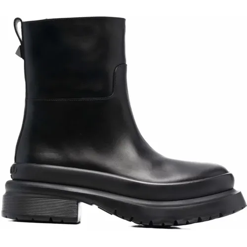 Leather Ankle Boots for Men , male, Sizes: 9 1/2 UK, 8 UK, 7 UK, 7 1/2 UK, 9 UK, 11 UK - Valentino Garavani - Modalova