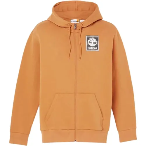 Zip-throughs, male, , Size: 2XL Men's Hooded Zip Sweatshirt - Timberland - Modalova