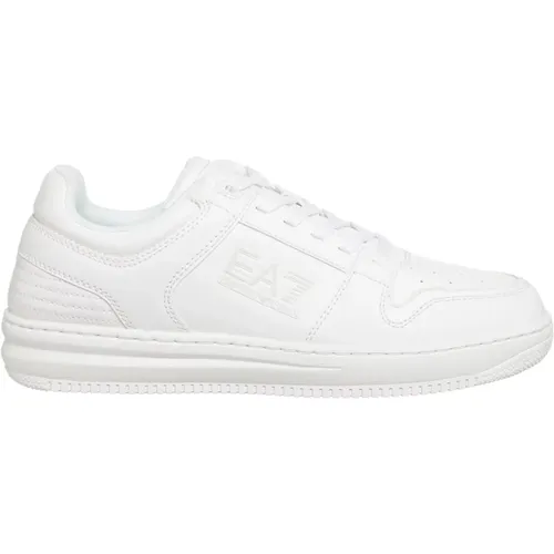 Plain Lace-Up Sneakers , male, Sizes: 10 UK, 11 1/3 UK, 8 UK, 7 1/3 UK, 9 1/3 UK, 7 1/2 UK, 6 UK, 11 UK, 7 UK, 5 1/2 UK, 8 1/2 UK - Emporio Armani EA7 - Modalova