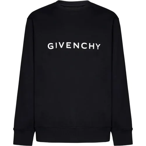 Schwarzer Slim Fit Sweatshirt , Herren, Größe: L - Givenchy - Modalova