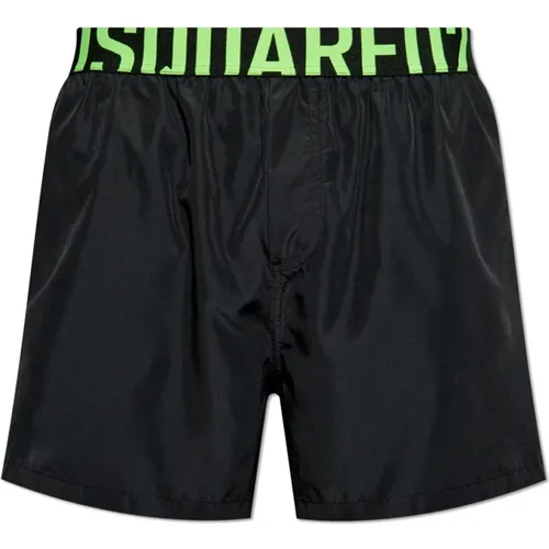 Beachwear, male, , Size: M Logo swim shorts - Dsquared2 - Modalova