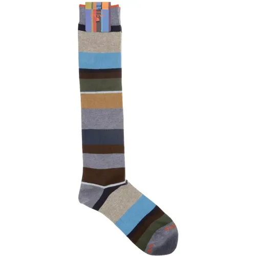 Luxuriöse Italienische Baumwoll-Kaschmir Socken,Marine Eucalipto Socken,Nero Sasso Socken - Gallo - Modalova