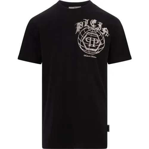 Worldwide Theme Crystal T-shirt , male, Sizes: S, L, M, XL - Philipp Plein - Modalova