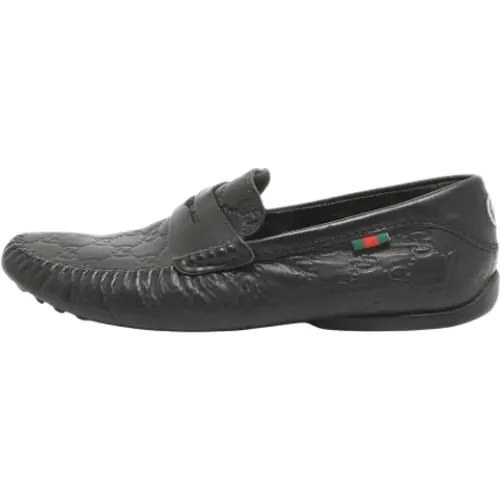 Pre-owned Flats, male, , Size: 9 1/2 US Pre-owned Leather flats - Gucci Vintage - Modalova