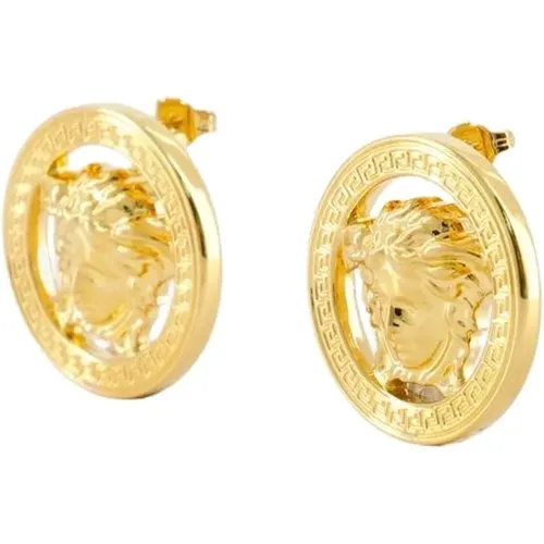 Gold Metal Earrings Medusa 95 Style , female, Sizes: ONE SIZE - Versace - Modalova