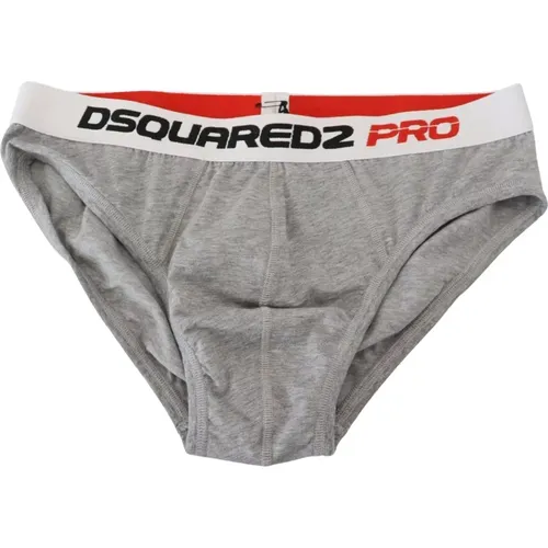 Bottoms, male, , Size: M Cotton Stretch Briefs - Dsquared2 - Modalova