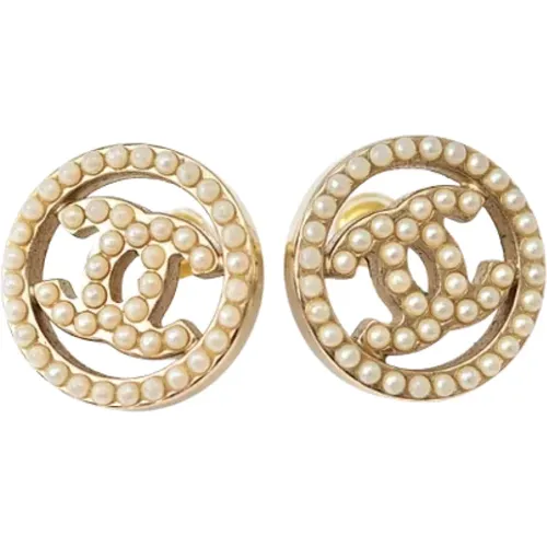 Pre-owned Jewellery, female, , Size: ONE SIZE Pre-owned Plastic earrings - Chanel Vintage - Modalova