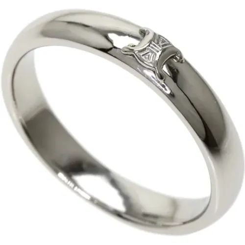 Pre-owned Silver Platinum Celine Ring , female, Sizes: ONE SIZE - Celine Vintage - Modalova