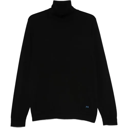 Turtlenecks, male, , Size: M Merino Wool Sweater with Roll Neck - Paul Smith - Modalova