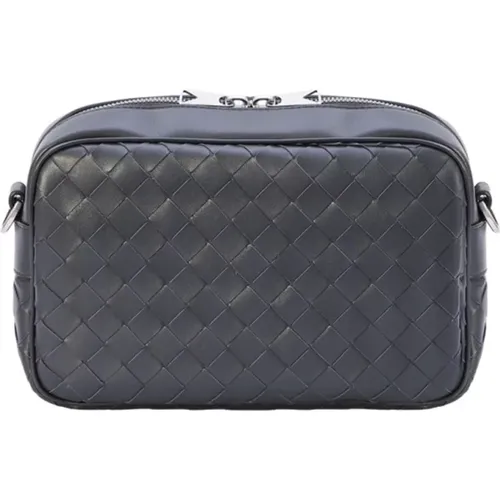 Grey Intrecciato Bag with Detachable Strap , male, Sizes: ONE SIZE - Bottega Veneta - Modalova