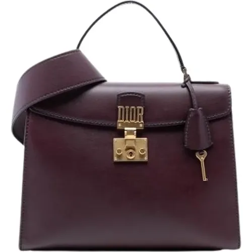 Pre-owned Handbags, female, , Size: ONE SIZE Pre-owned Vintage Leather Handbag - Dior Vintage - Modalova