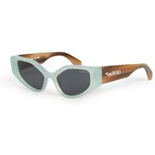 Stylish Memphis Sunglasses , unisex, Sizes: 54 MM - Off White - Modalova