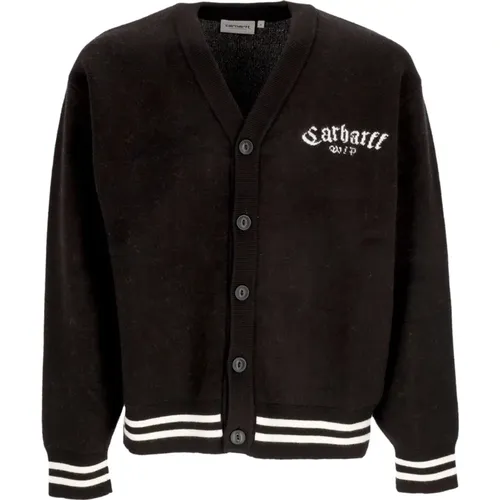 Cardigans, male, , Size: M Onyx V-Neck Cardigan Sweater - Carhartt WIP - Modalova