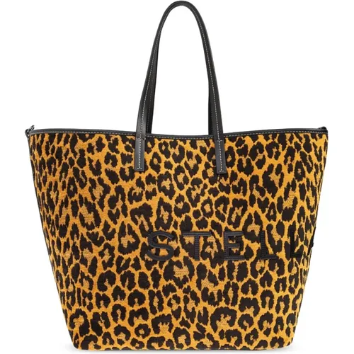 Tote Bags, female, , Size: ONE SIZE Leopard Print Tote Bag - Stella Mccartney - Modalova