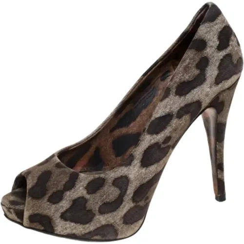 Pre-owned Pumps, female, , Size: 7 US Pre-owned Canvas heels - Dolce & Gabbana Pre-owned - Modalova