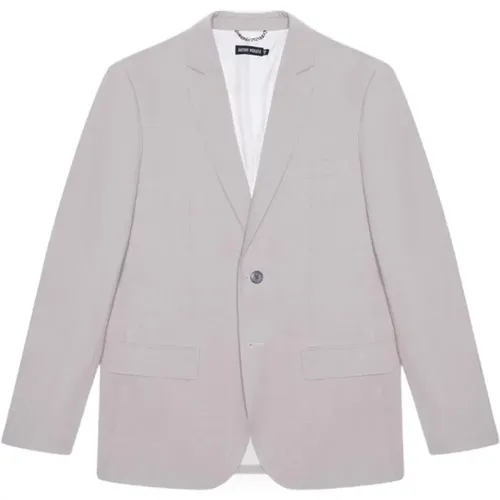 Blazers, male, , Size: 3XL Grey Plain Button Blazer Spring/Summer - Antony Morato - Modalova