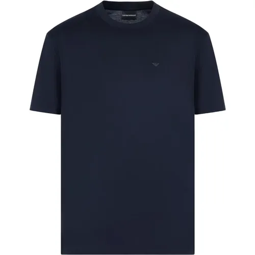 Logo Patch Jersey T-shirts und Polos , Herren, Größe: 2XL - Emporio Armani - Modalova