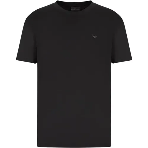 Tone-on-Tone Logo Men`s T-Shirt , male, Sizes: L - Emporio Armani - Modalova