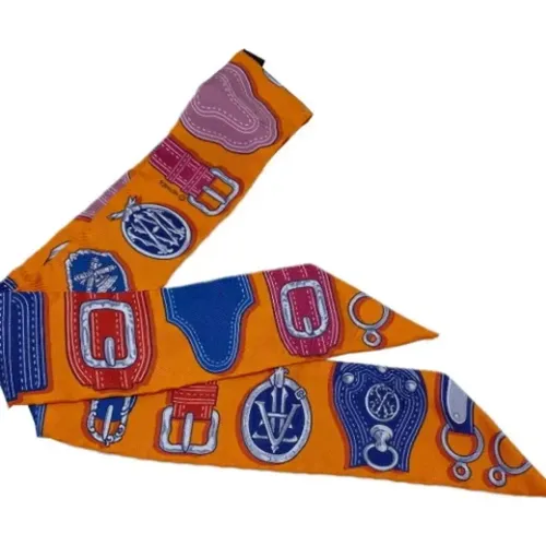 Pre-owned Scarves, female, , Size: ONE SIZE Pre-owned Silk scarves - Hermès Vintage - Modalova