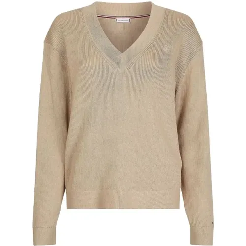 Casual Cotton Sweater , female, Sizes: M, XL, L - Tommy Hilfiger - Modalova