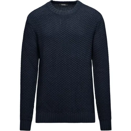Cotton-Wool Blend Round Neck Sweater , male, Sizes: L, 2XL, M, XL, S - BomBoogie - Modalova