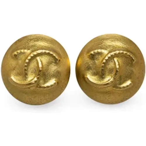 Pre-owned Jewellery, female, , Size: ONE SIZE Pre-owned Gold earrings - Chanel Vintage - Modalova