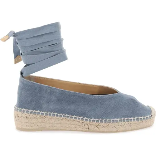 Handgefertigte Ballerina-Espadrilles mit V-förmigem Oberteil , Damen, Größe: 36 EU - Castañer - Modalova