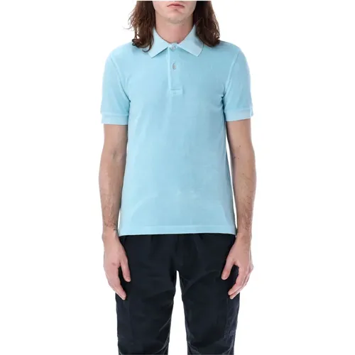Sky Towelling Polo Shirt , male, Sizes: L, M - Tom Ford - Modalova