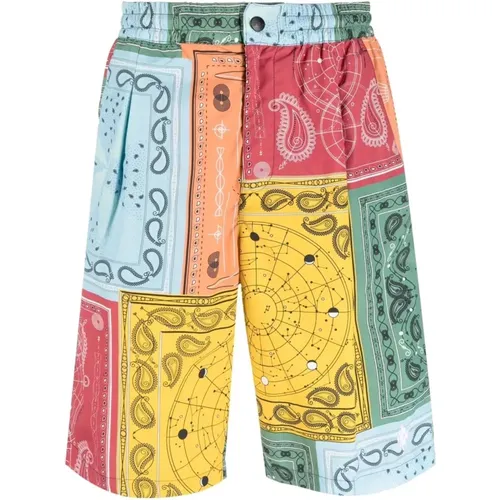 Bedruckte Nylon-Bermuda-Shorts , Herren, Größe: M - Marcelo Burlon - Modalova