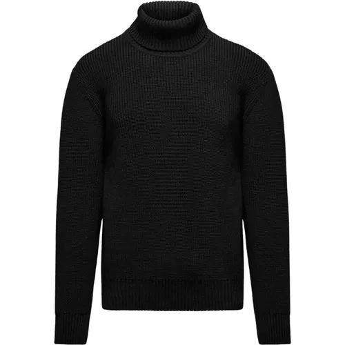 Turtlenecks, male, , Size: L Ribbed Wool Blend Turtleneck - BomBoogie - Modalova