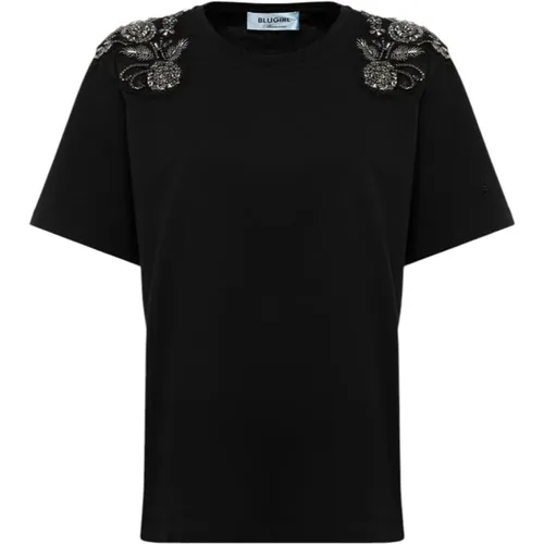 T-Shirts, female, , Size: M Cotton Style Fashionable Top - Blugirl - Modalova