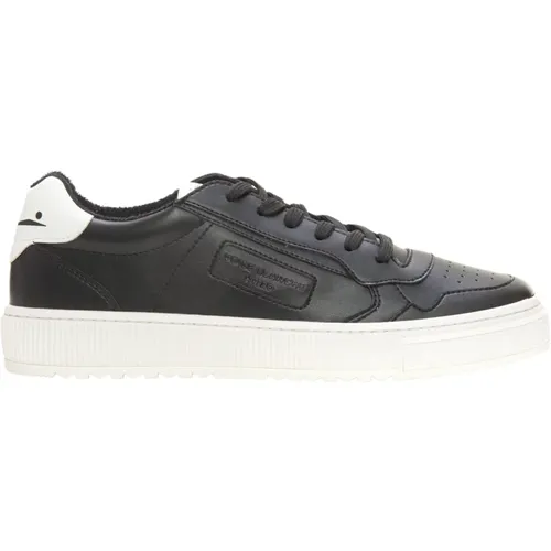 Leather Sneakers with Side Logo , male, Sizes: 6 UK, 12 UK - Voile blanche - Modalova