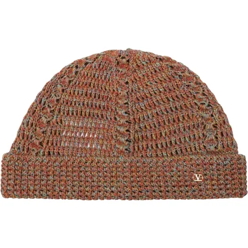 Beanies, male, , Size: ONE SIZE Stylish Beanie Hat - Valentino Garavani - Modalova